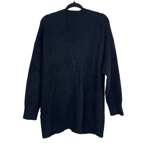 Wilfred Free Alpaca Wool Blend Longline Cardigan Black Oversized Cozy Fall Layer - Picture 7 of 13